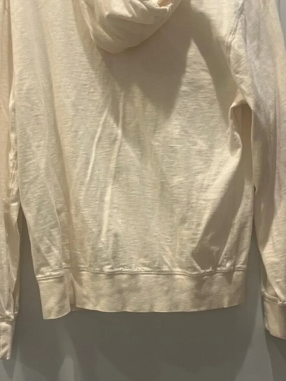 J. Crew Cream Hoodie with Drawstring